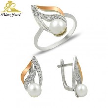 Altın +Gümüş Zirkon Taşlı Set